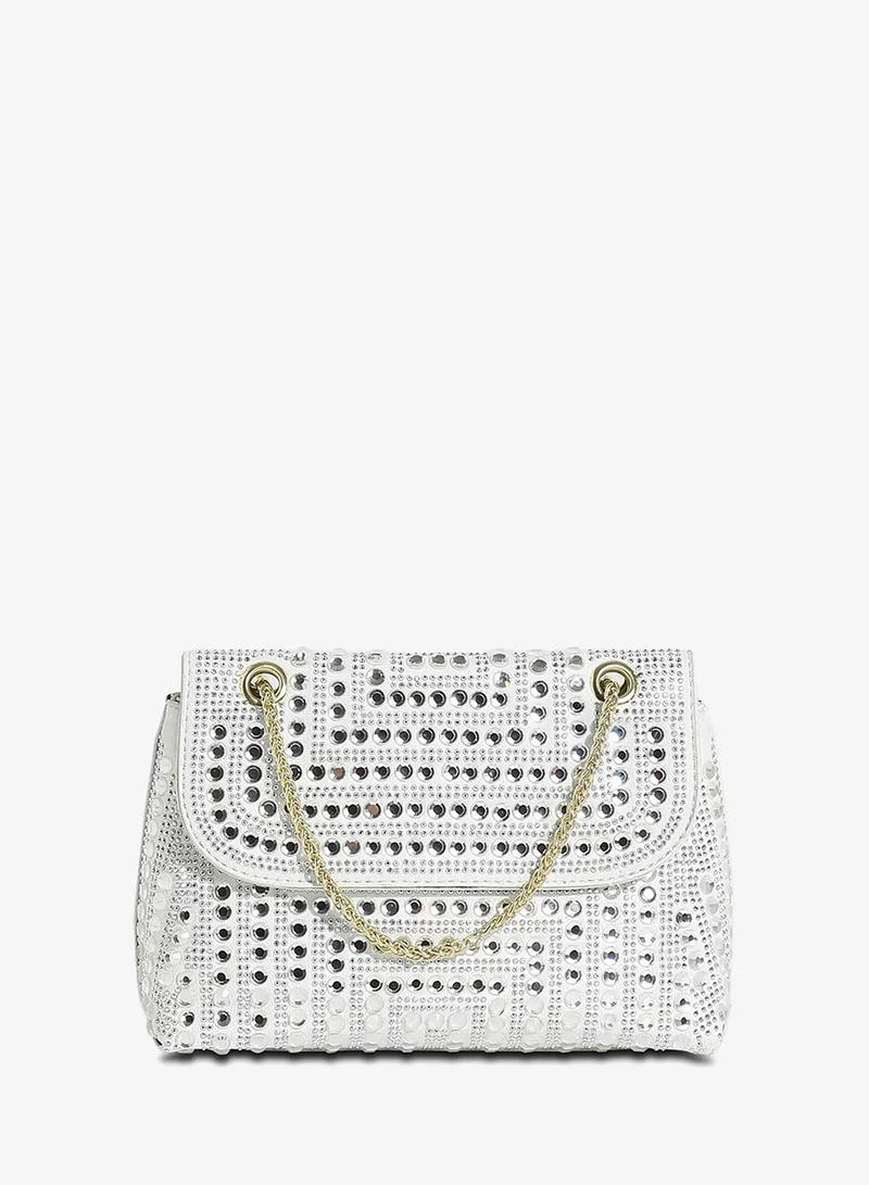 Haute Sauce All Over Studs Handbag - White
