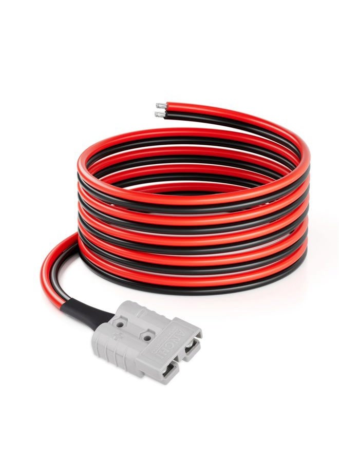 ELFCULB 10AWG 10FT Anderson Connector 50 Amp Cable,Anderson SB50 Plug Battery Quick Connector Cable for Solar and Wind Energy Systems Battery Connections Forklifts - Image 1