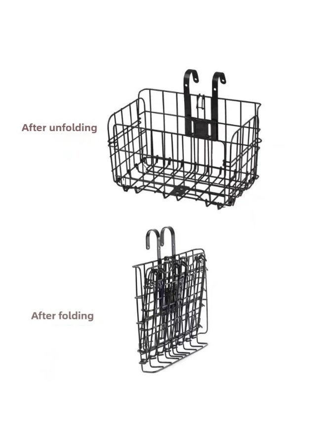 محمد أبو الجوخ سلة دراجة معدنية قابلة للطي من أبو الجوخ & ماكسليرز – معدن قوي لتحمّل الوزن – مقاس كبير 32×20×22 سم – سهلة التركيب ومناسبة للاستخدام اليومي - Image 2