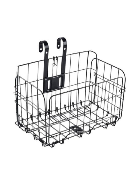 سلة دراجة معدنية قابلة للطي من أبو الجوخ & ماكسليرز – معدن قوي لتحمّل الوزن – مقاس كبير 32×20×22 سم – سهلة التركيب ومناسبة للاستخدام اليومي