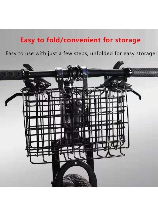 محمد أبو الجوخ سلة دراجة معدنية قابلة للطي من أبو الجوخ & ماكسليرز – معدن قوي لتحمّل الوزن – مقاس كبير 32×20×22 سم – سهلة التركيب ومناسبة للاستخدام اليومي - Image 3