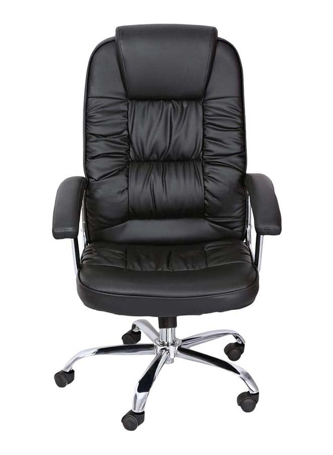 Karnak Ergonomic Executive Office Chair â€“ Black PU Leather High Back Swivel Desk Chair with Armrests, Adjustable Height, Padded Seat & Chrome Base for Home or Office Use 9947 - Image 2