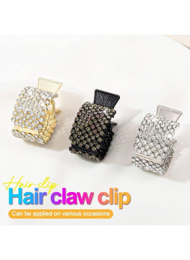 CAKURE Rhinestone Hair Clips for High Ponytail Gold Metal Fish Hair Claw Clips Hair Jaw Clips Styling Hair Accessories for Women and Girls (Pack of 3) - Image 2