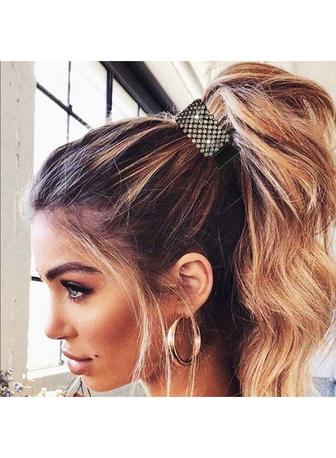 CAKURE Rhinestone Hair Clips for High Ponytail Gold Metal Fish Hair Claw Clips Hair Jaw Clips Styling Hair Accessories for Women and Girls (Pack of 3) - Image 3