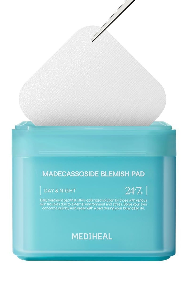 MEDIHEAL Madecassoside Cotton Facial Pads - Toner Pads with Centella Asiatica to Improve Uneven Skin Tone - Vegan Face Gauze Pads, 100 Pads - Image 1