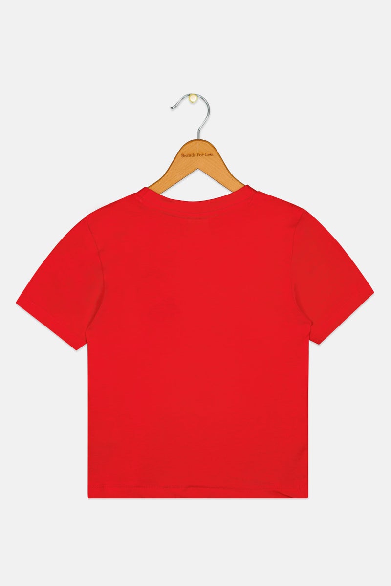 Disney Toddlers Boy Crew Neck Short Sleeve Mickey Mouse Print T-Shirt, Red - Image 3