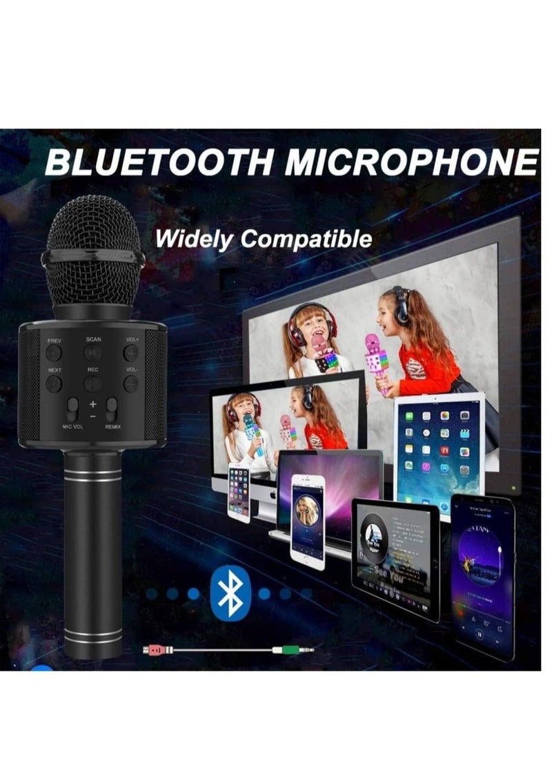 Bluetooth Karaoke Microphone Wireless Portable Singing Microphone for Kids Adults Karaoke Machine for Kids Toys Birthday Gifts Ideas for 3 4 5 6 7 8 9 10 11 12 Year Old - Image 3