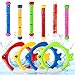 Vellibring 10PCS Pool Diving Swim Toys Colorful Underwater Training Sinking Throwing Dive Rings Sticks for Kids Summer Pool Swimming Party Favor Games - Image 3