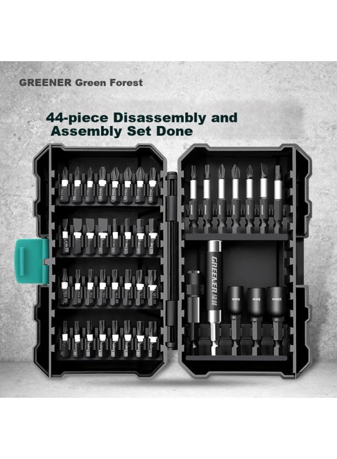 Greener 44-piece Cross Impact Screwdriver Bit Set, Magic Box Kit For Home Use, Hexagonal Star Hand Drill, Versatile Impact Driver - Image 3