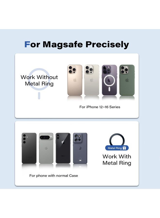 جو-ديز حامل هاتف مغناطيسي للسيارة مع مغناطيس قوي N52، دوران 360 درجة، متوافق مع MagSafe، حامل لوحة القيادة لأجهزة iPhone وAndroid، تصميم مضغوط، قبضة آمنة - Image 3