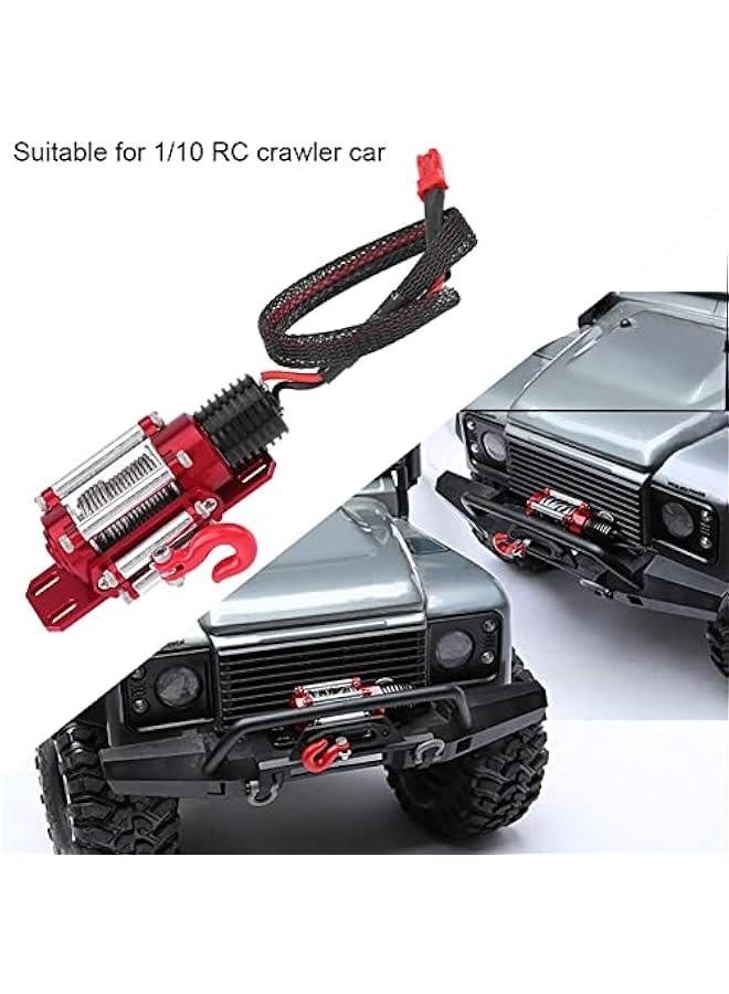 1/10 Scale RC Model Vehicle Caterpillar Car Accessory Metal Winch with Remote Control  - Image 5