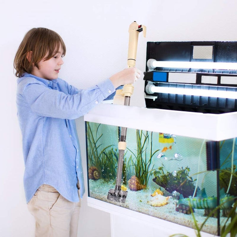 كلاراكو منظف حصى حوض السمك من كلاركو، منظف حصى حوض السمك الكهربائي الأوتوماتيكي، مضخة سيفون تعمل بالبطارية، مغير مياه لحوض السمك - Image 4