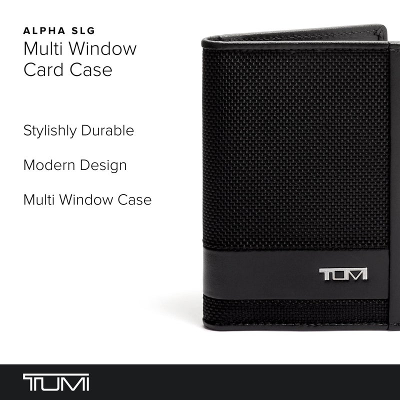 Tumi 01192274 ALPHA SLG Multi-Window Card Case Official Genuine Product, Black, One Size - Image 2