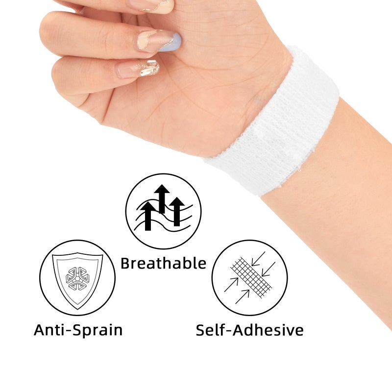 Tattoo Grip Cover Wrap - 7pcs 2.5 cm x 2 m Disposable Cohesive Tattoo Grip Tape Wrap Elastic Bandage Rolls Self-Adherent Tape for Tattoo Machine Grip Tube Accessories, Sports Tape - Image 5