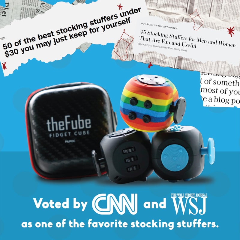 PILPOC theFube Fidget Cube, 6-Sided Stress Relief & Focus Toy for Adults & Kids, Boosts Concentration, Mindfulness Aid, Silent & Audible Modes, Includes Carry Case for Portability (Midnight) - Image 4