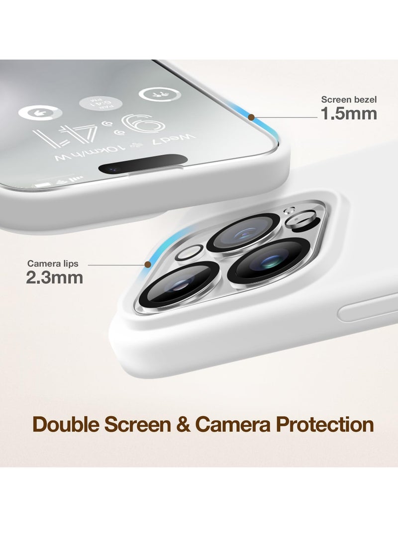 Houmt - iPhone 15 Pro Case Cover with 1Pcs Camera Protection and 1 Pcs Screen Protector Compatible with iPhone 15 Pro Liquid Soft Silicone Inside Microfiber Lining Slim Thin Protective Cover - Image 1