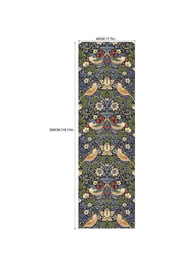 Bluejw Best-selling Home And Abroad Living Room Background Removable Wallpaper Green Plant Flower And Bird Figure Seamless Self-adhesive Wallpaper RW357-358 - Image 1