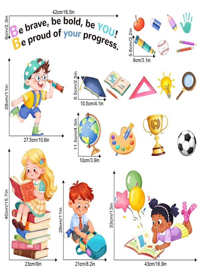Supzone Educational Reading Corner Wall Decals Inspirational Quotes Motivational Positive Saying Wall Stickers - Baby Nursery Kids Room Daycare School Classroom Decor - Image 2