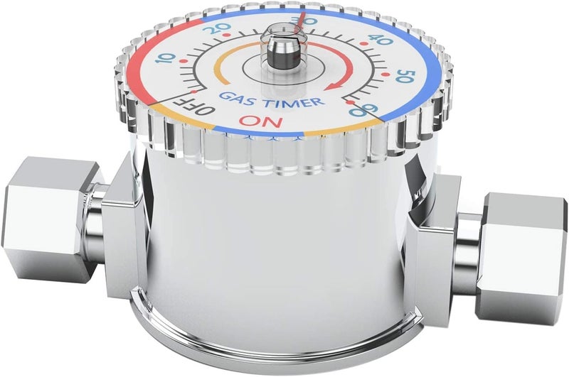 VFLAG Gas Safety Timer Automatic Shut Off Valve Non-Electric for BBQ Grill & Kitchen Fireplace Natural Gas Propane Stop Device 1/2'' NPT Indoor Outdoor - Image 1
