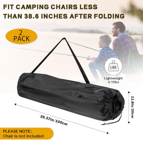 Antrys Camping Chair Replacement Bag for Coleman Portable Folding Chair Carry Bag with Shoulder Strap Protective Carrying Chair Bag for Travel Outdoor Camping Sports Chair is Not Included 2 Pack - Image 3