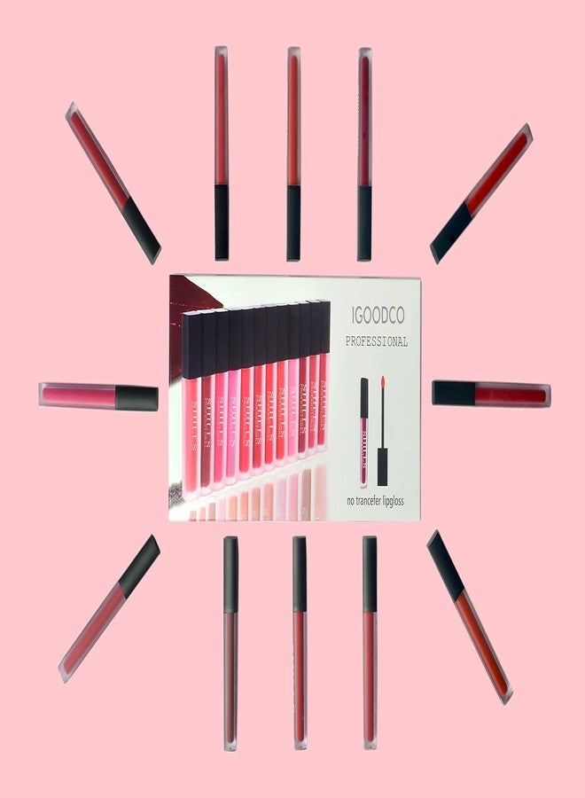 IGOODCO Matte Liquid Lipstick Long lasting Transferproof and Waterproof Lasts Up to 12 hours Liquid Lipsticks | Combo Set - 12 Pcs - Image 3