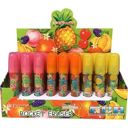 Linc Bensia Fruit Scented Rocket Eraser | Multicolour | Pack of 10 - Image 2