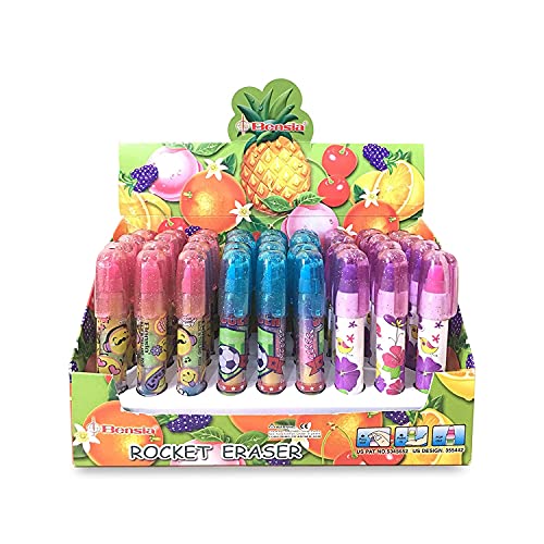 Linc Bensia Fruit Scented Rocket Eraser | Multicolour | Pack of 10 - Image 3