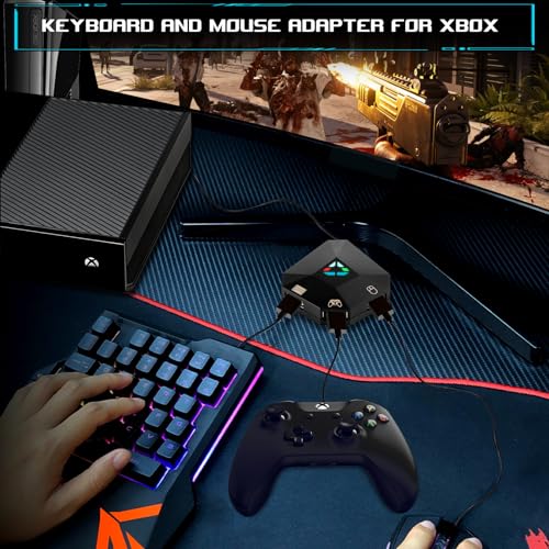 Arvin Keyboard and Mouse Adapter for Nintendo Switch/PS4/PS3/Xbox One/Xbox 360 Consoles, Switch Adapter Support Custom Mapping & Mouse Sensitivity Adjustment, Wired Keyboard and Mouses Converter - Image 5