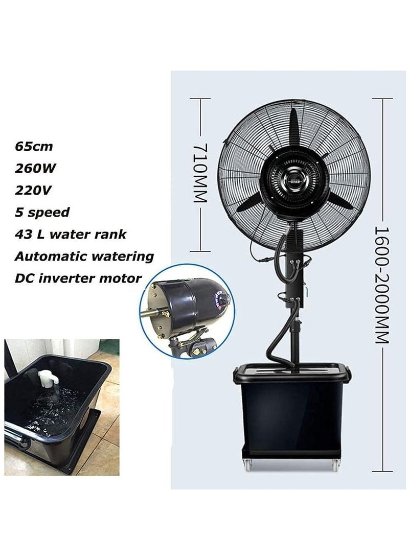 SP Pedestal Fans 26"/30" Metal Oscillating Commercial High-Velocity Outdoor indoor Mist Fan Black Industrial Cool  - Image 4