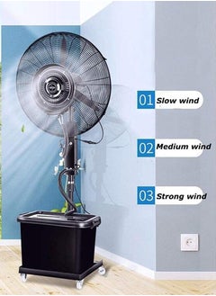 SP Pedestal Fans 26"/30" Metal Oscillating Commercial High-Velocity Outdoor indoor Mist Fan Black Industrial Cool  - Image 3