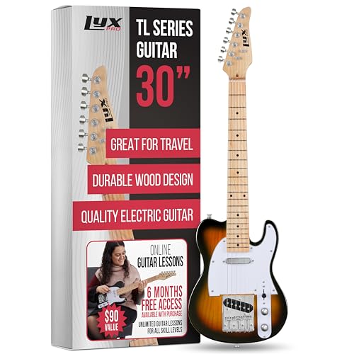 LyxPro 30 Electric Guitar TL Series FullSize Paulownia Wood Body 3Ply Pickguard CShape Neck Ashtray Bridge Quality Gear Tuners 3Way Switch VolumeTone Controls 2 Picks Included Sunburst - Image 1