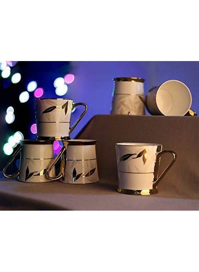 Femora Indian Ceramic Tea Cup Set, 200 ML, Set of 6, Multi-Color (NOT Microwave Safe) - Image 1