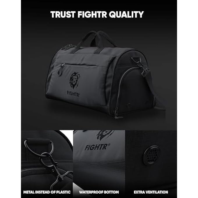 FIGHTR Sports bag  travel Duffel bag for men and women  with shoe compartment  wet compartment  bag for sports fitness  travel - Image 2