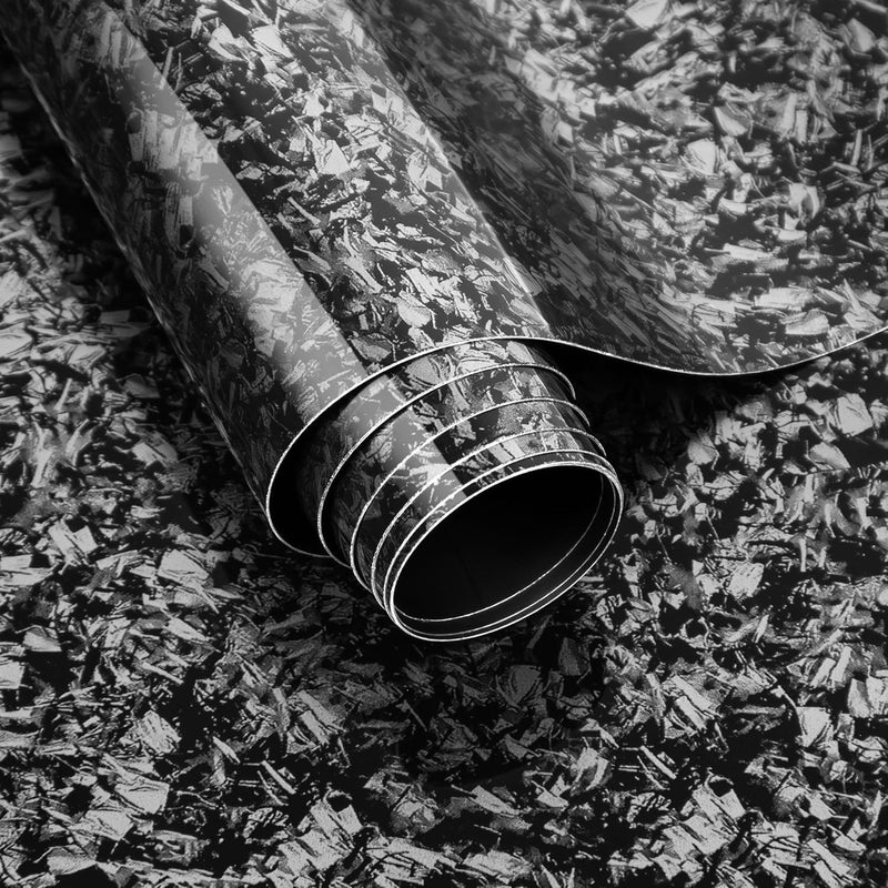 Foneso Forged Carbon Fiber Vinyl Wrap, Gloss Crushed Stone Car Wrap Vinyl Film Easy Installation with Air Release Technology Auto Car Sticker Decal Sheet - Image 1