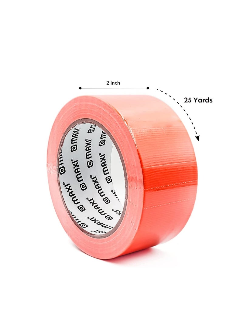 Maxi 48Mm X 25Yds Duct Tape Red, Waterproof Strong Adhesive Tape For Patching, Sealing, Securing Cables And Labelling , Heavy Duty Tape For Indoor & Outdoor Use  - Image 2