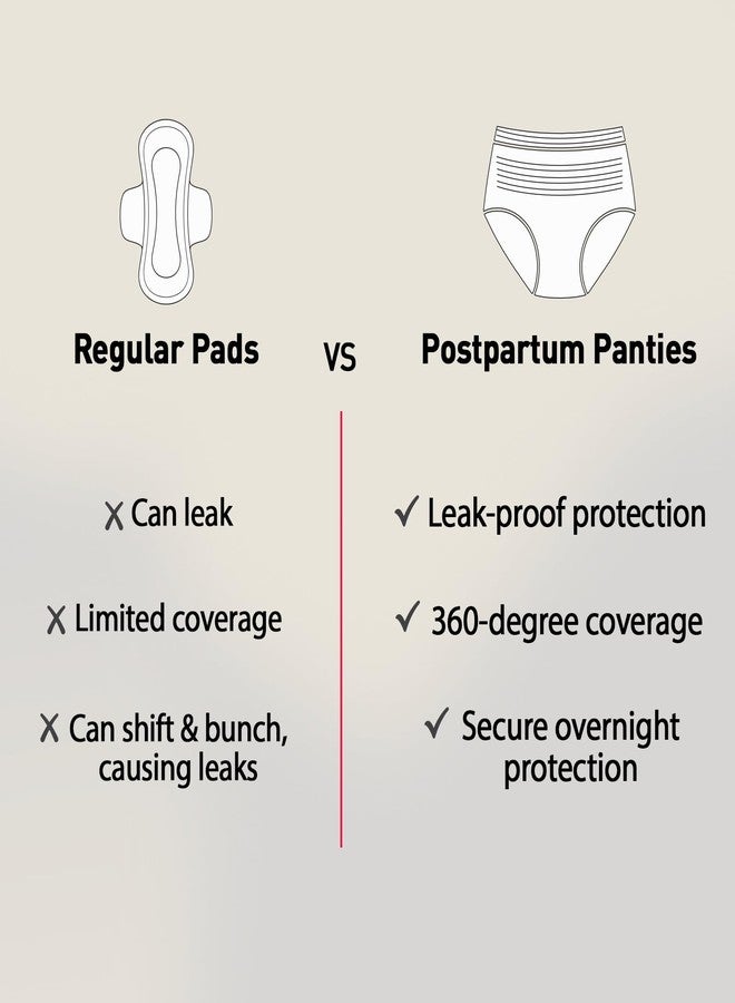 Sirona Maternity Panties After Delivery for Women | L-XL (32-44 Inch)| Pack of 10 | for Pregnancy & Postpartum Bleeding & Clots | Leak Free | High Absorbency White - Image 5