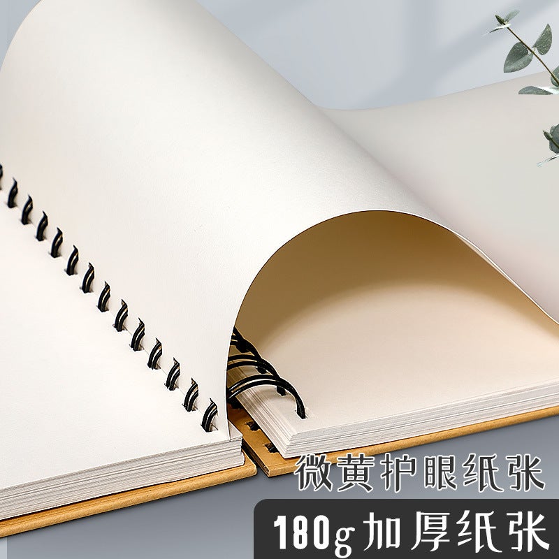 8K Sketchbook Cowhide Black Card A4 Sketchbook Art Student Special Blank Sketch Picture Book - Image 4