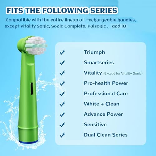 genkent 8 Pcs Electric Kid Toothbrush Replacement Heads Compatible with Braun Oral B - Image 2