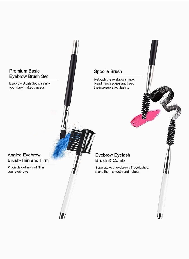 Generic Professional Eyebrow Brush and Comb Set for Precision Application and Blending Perfect for Makeup Artists and Beginners 2Pcs  - Image 4