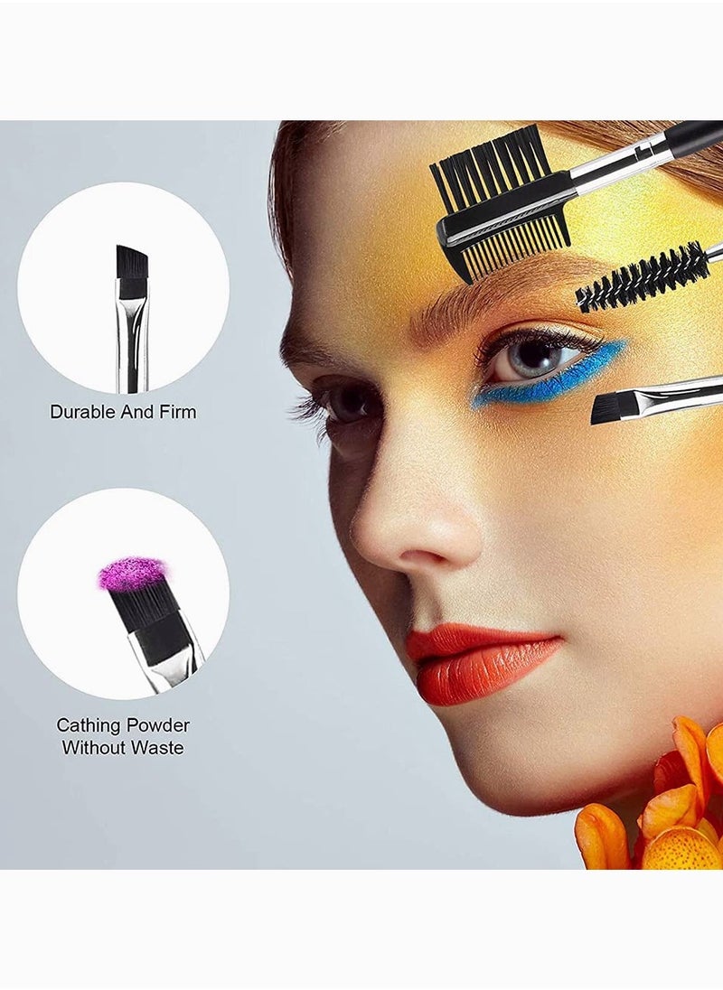 Generic Professional Eyebrow Brush and Comb Set for Precision Application and Blending Perfect for Makeup Artists and Beginners 2Pcs  - Image 3