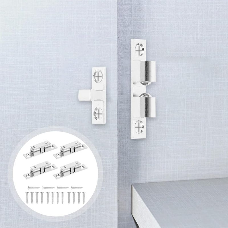 Silver Adjustable Cabinet Catches 20 Pcs Premium Tension Latches For Door Drawer Wardrobe - Image 4
