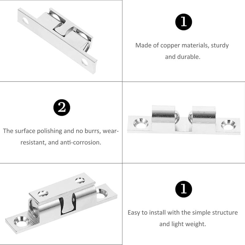Silver Adjustable Cabinet Catches 20 Pcs Premium Tension Latches For Door Drawer Wardrobe - Image 5