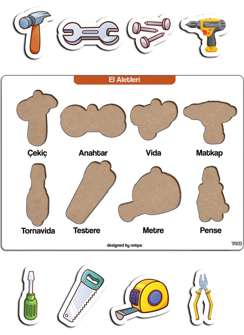 KutuTR Notpa Educational and Tutorial Wooden Colored Puzzle for Children Set of 4 1  - Image 5