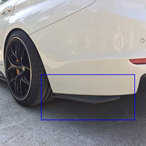 Banwinoto Rear Bumper Diffuser Universal Car Side Fender Skirt Lip Splitter Canard Protector 1 Pair Carbon Fiber/Black (Carbon Fiber Color) - Image 1