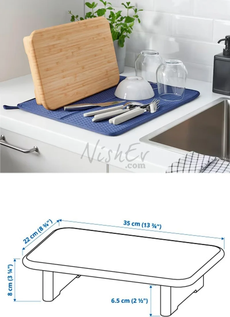 نيشيف Standing Cutting Board Bamboo Serving Board STOLTHET - 35x22 Cm