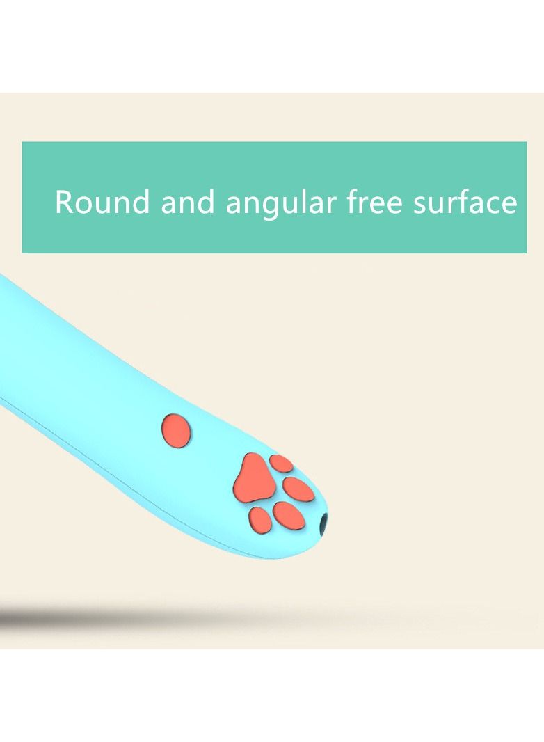 لعبة تفاعلية للقطط عصا مطاردة مع أنماط فئران وضوء إسقاط LED لتدريب القطط الصغيرة في الداخل والخارج، أزرق - Image 3