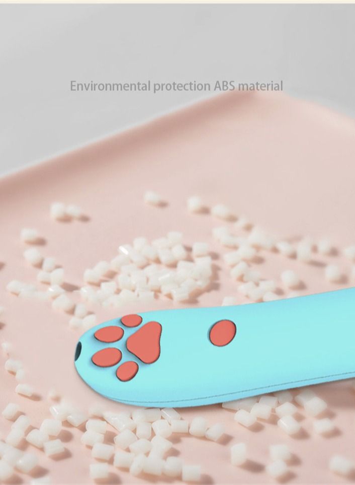 لعبة تفاعلية للقطط عصا مطاردة مع أنماط فئران وضوء إسقاط LED لتدريب القطط الصغيرة في الداخل والخارج، أزرق - Image 2