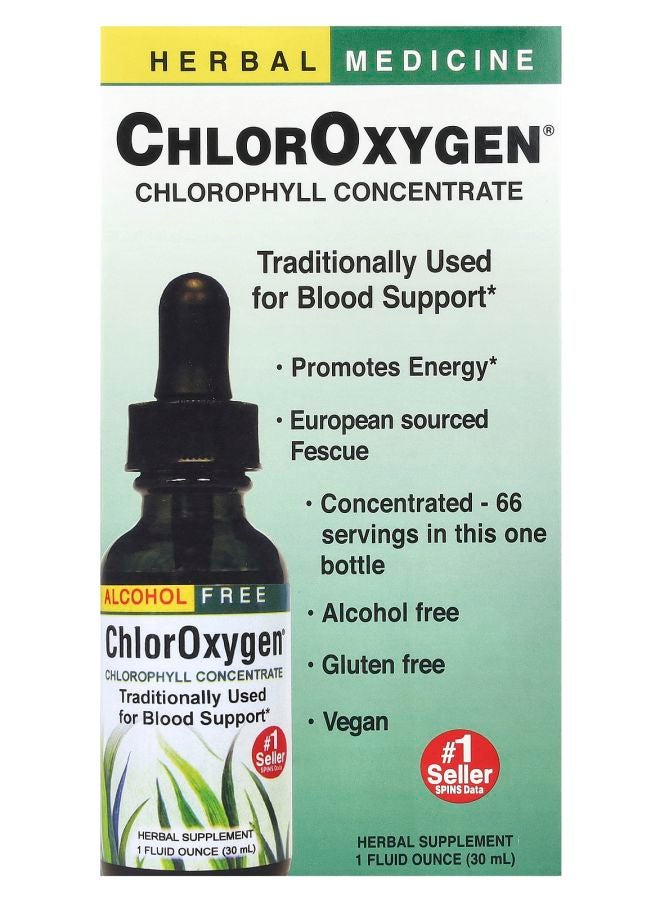ChlorOxygen® Chlorophyll Concentrate Alcohol Free 1 fl oz (30 ml)
