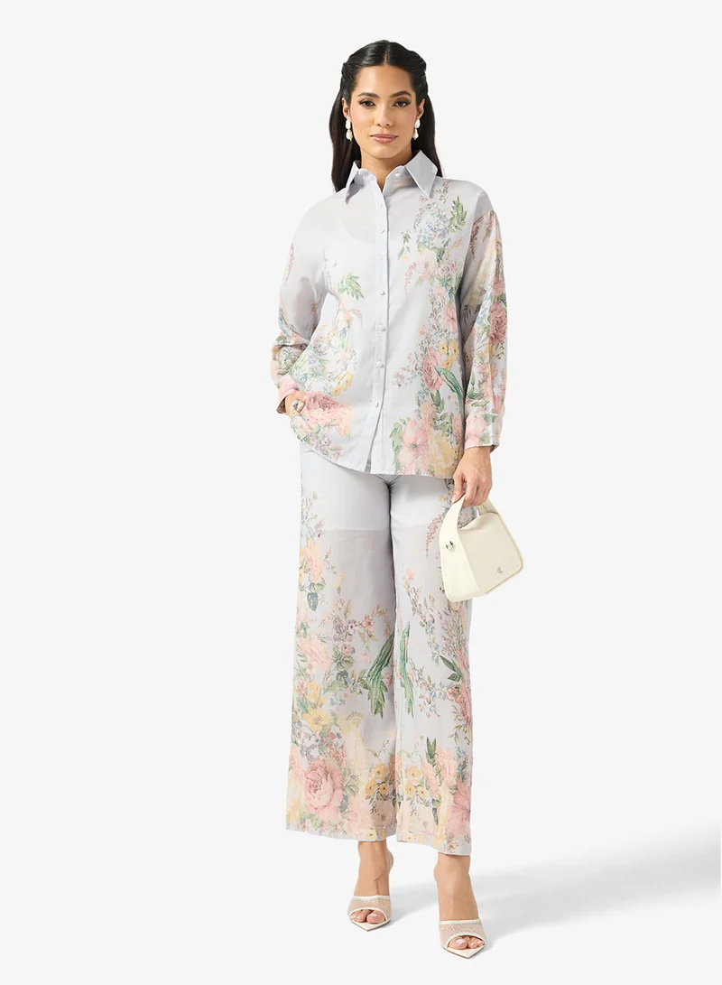 Khizana  Floral Print Top & Pants Set for Women | Best Price UAE