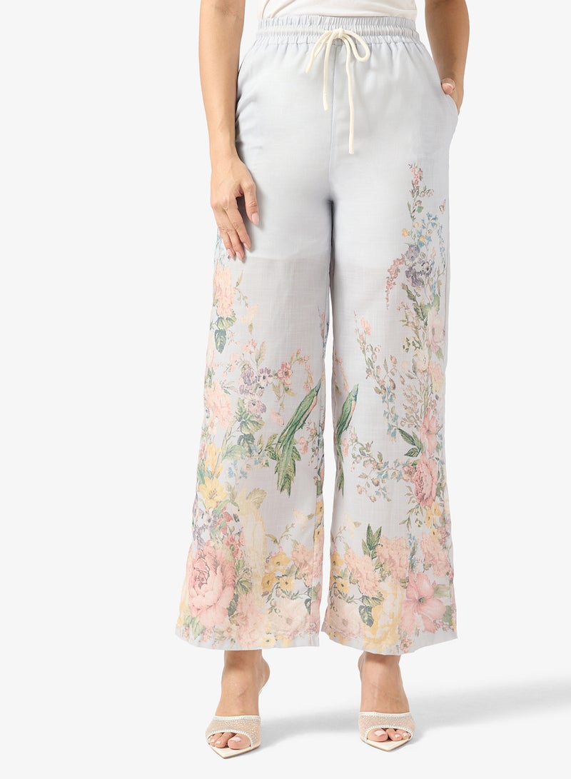 خزانة طقم بلوزة وبنطلون بطبعة زهور - Image 4